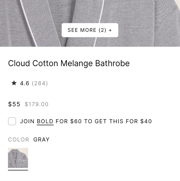 Illiac cotton blend robe new - Picture 2 of 9